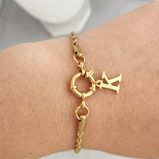 Anchor Clasp Bracelet Women Men Stainless Steel Twist